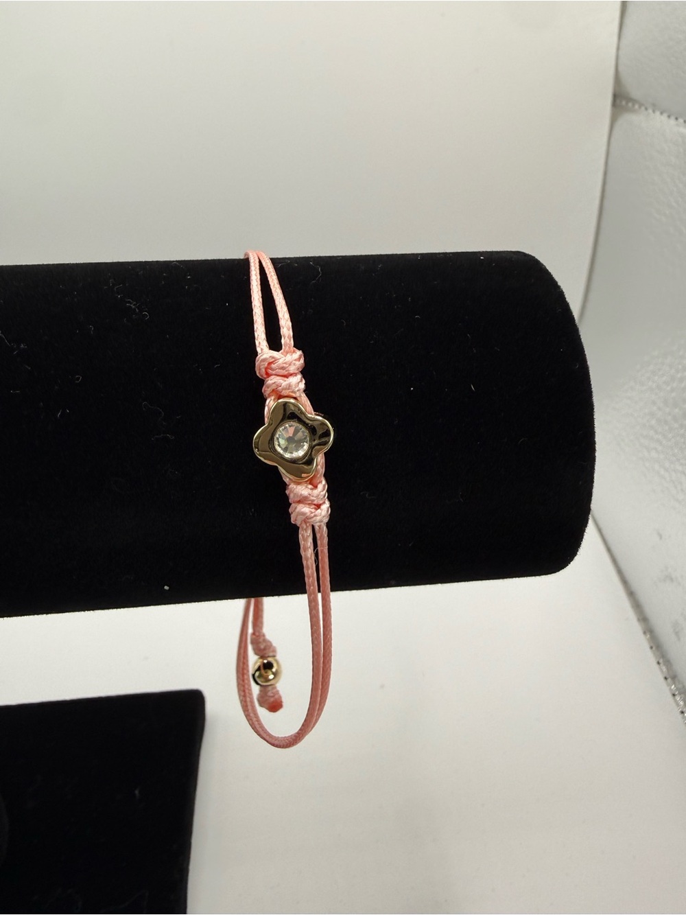 Park Lane Pink Kiwi Cord Bracelet with Gold Flower Charm